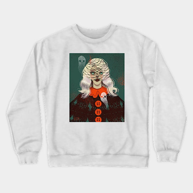 Happily Haunted Crewneck Sweatshirt by megglester